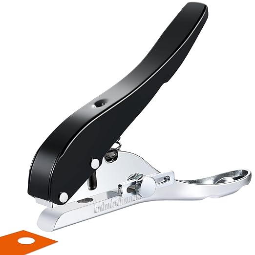 Hole Punch 1/8 inch-3mm Single Hole Punch, Heavy Duty Hole Puncher Single by Rikolto