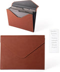 PU Leather Heavy-Duty Expanding File Folder, A5/US Letter Size Document by HetureOffice