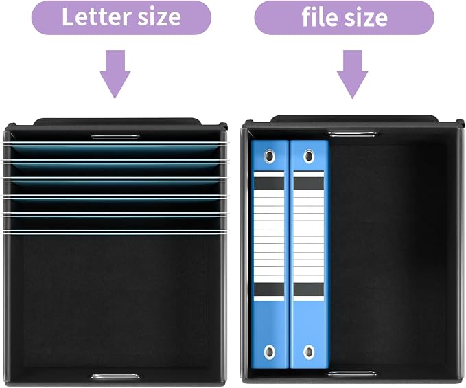 File Organizer Box with Lid, Collapsible File Folder Organizer - Image 4