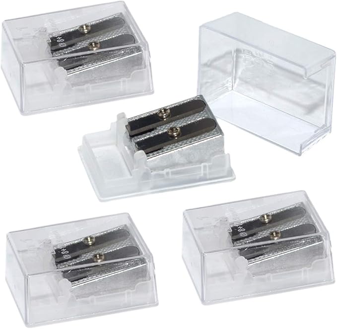 Pencil Sharpeners Metal Dual Double Hole Hand Held Sharpener by WEKOIL