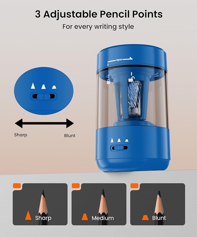 Electric Pencil Sharpener for Classroom, Fully Automatic Pencil Sharpener for - Image 7