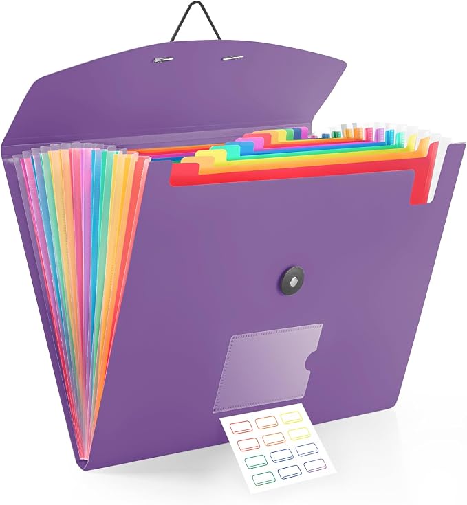 13 Pocket Accordion File Organizer by RIEJIN
