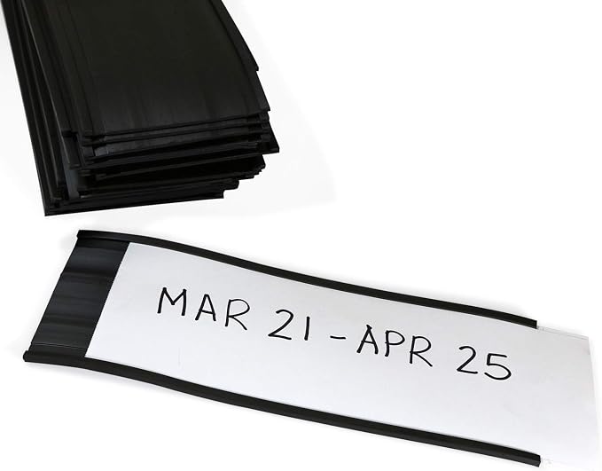 SmartSign 3 x 8 inch Flexible 'C' Channel Shelf Label Holders by SmartSign