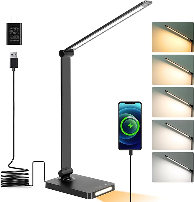 LED Desk Lamp with USB Ports, Touch Desk Lamps by DottArts