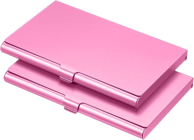 PATIKIL Business Card Holder, 2 Pieces Aluminum Alloy Flip Cover Slim Name by PATIKIL