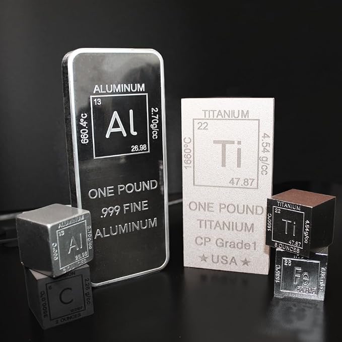 1 lb Aluminum Bar .999 Pure Paperweight | Element Design - Image 4