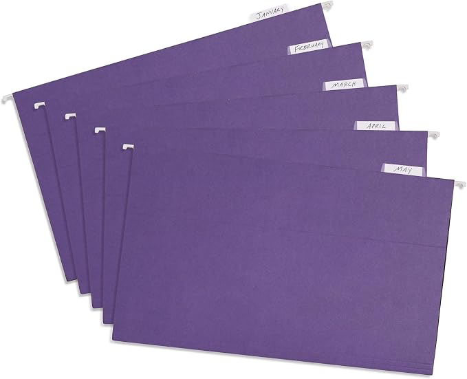 25 Blue Summit Supplies Legal Size Hanging File Folders, Durable 11pt Paper - Image 4