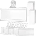 100 Pieces Plastic Wire Shelf Label Holders, Reusable Price Label Holder by Fansunta