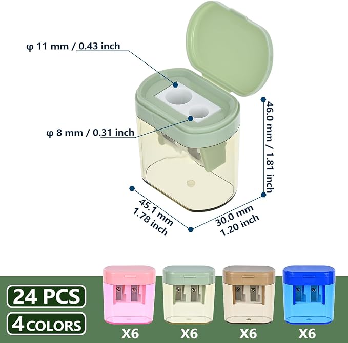 Colored Pencil Sharpener Bulk for Kids Manual Handheld Crayon Sharpeners | - Image 2