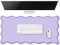 Hahafelt Scalloped Desk Mat Large Desk Pad Cute Coquette Table Mat Back to by Hahafelt