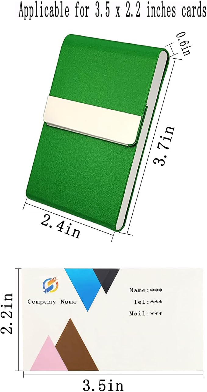Business Card Holder with Ultra Slim Design, Business Card Case with Premium PU - Image 2
