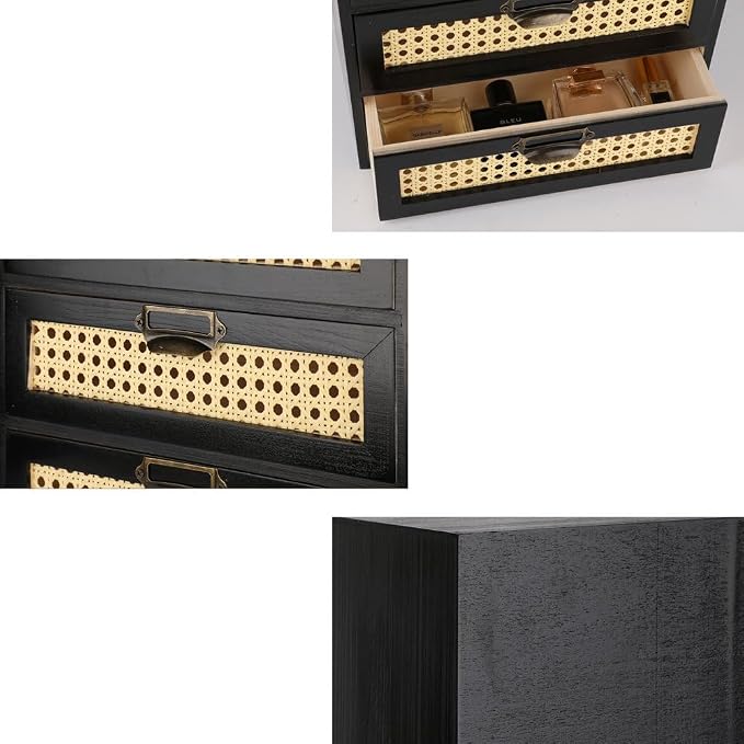 GoooodGIFT Large Wooden Drawer BoHo Desk Organizers Wooden Storage Dox - Image 6