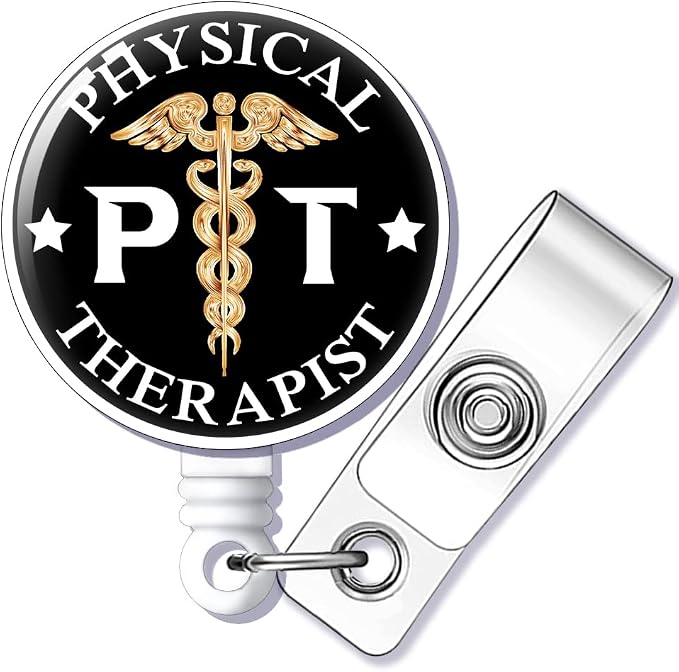 PT Physical Therapist Badge Reel Retractable by GEYGIE