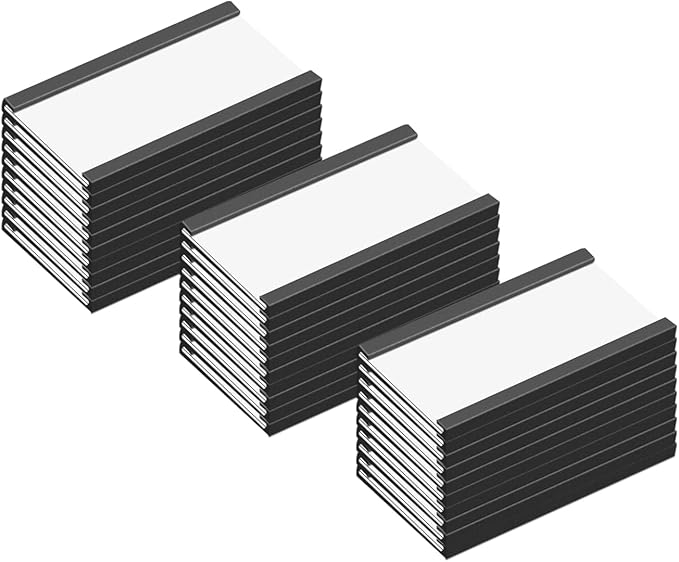 C Channel Magentic Label Holders 2x4 Inch, Magnetic Data Card Holders File by MVISUALOfficeProduct