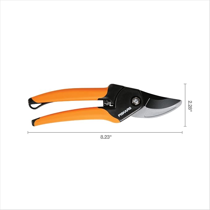 Fiskars SoftGrip Bypass Pruning Shears, 5/8” Cut Capacity Gardening Scissors - Image 6