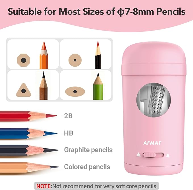 AFMAT Electric Pencil Sharpener, Fully Automatic Pencil Sharpener - Image 3