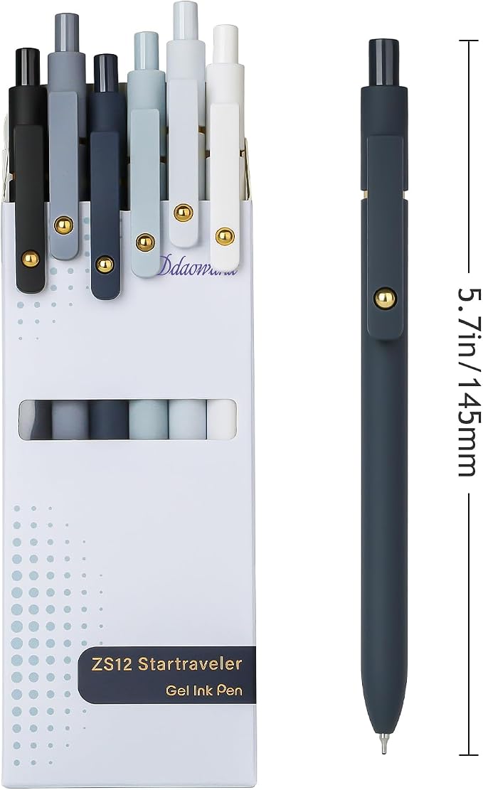 Ddaowanx Gel Pens, 0.7mm Quick Dry Black Ink, Fine Point Smooth Writing Pens - Image 2