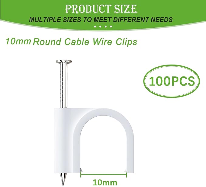 mxuteuk 100PCS Cable Clips - Image 2