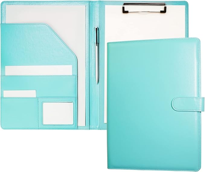 Clipboard Folder Padfolio, Writing Portfolio Faux Leather Clipboards by Mymazn