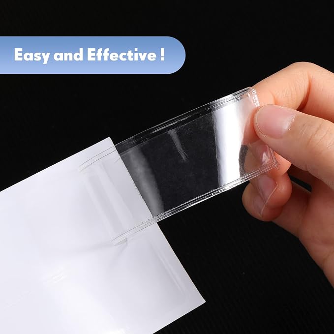 Epakh 50 Pack Back to School Self Adhesive Label Holders Shelf Tag Pockets 1.2 - Image 5