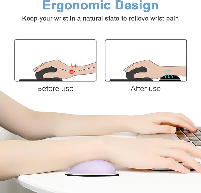 Dapesuom Mouse Wrist Rest, Ergonomic Memory Foam Mouse Wrist - Image 3