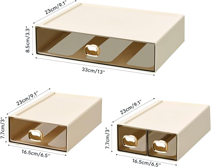 2PACK Stackable Desktop Storage Organizer Plastic Desk Organizer - Image 3