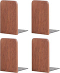Muso Wood Book Ends for Shelves, Non-Slip Bookends, Heavy Duty Wooden Bookend by Musowood