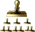 Heavy Duty Bulldog Binder Clips 10 Pack, 3 Inch Gold Foldback Metal Clips by Unknown