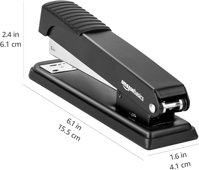 Amazon Basics Full-Strip Metal Office Desktop Stapler, 20 Sheet Capacity - Image 6