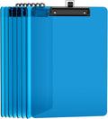 Blue Clipboard with Pen Holder, 8.5 x 11 Clip Board | Black Low Profile Clip by Juvealoe