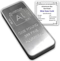 1 lb Aluminum Bar .999 Pure Paperweight | Element Design by MintStateGold