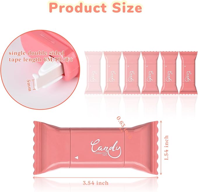 Temiary 6 Pcs Cute White Correction Tapes - Image 2