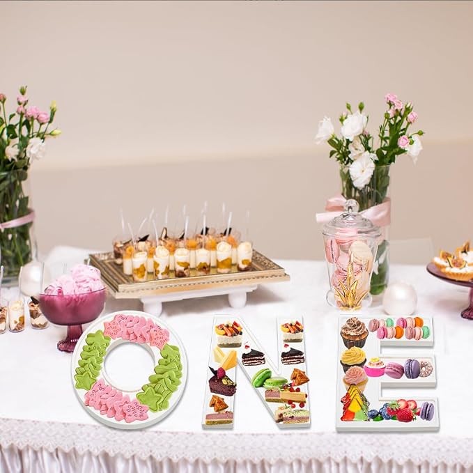 3pcs The Letters ONE Wooden Charcuterie Board, 12 Inch Larger 1st Birthday Food - Image 5