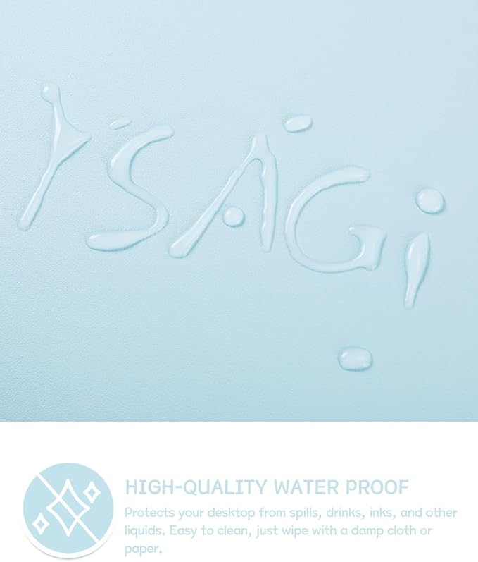 YSAGi Non-Slip Leather Desk Pad, Waterproof Laptop Computer Desk Keyboard Mat - Image 3