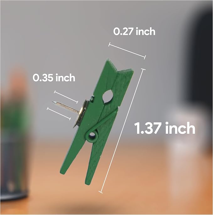 50Pcs Push Pins with Multicolor Clip - Image 2
