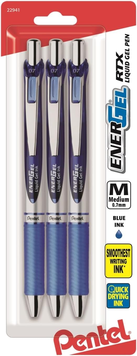 Pentel EnerGel Deluxe RTX Gel Ink Pens, 0.7 Millimeter Metal Tip - Image 4