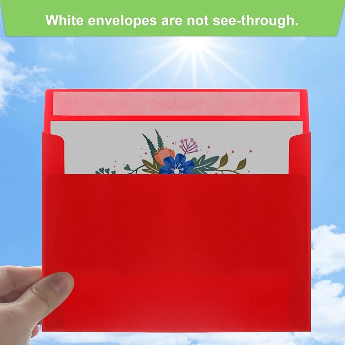 70 Packs A4 Envelope Red, 4x6 Photo Envelopes - Image 4