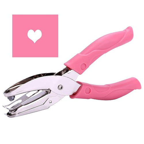 1 Pack 6.3 Inch Length 1/4 Inch Diameter of Heart Shape Hole Handheld Single by Yansanido