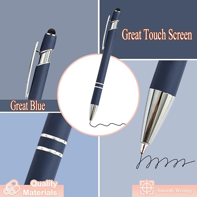 PASISIBICK 12 Pieces Blue Ballpoint Pen - Image 2