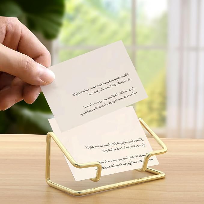 2 Pack Business Card Holder Desk，Metal Business Card Holder Display, Business - Image 6