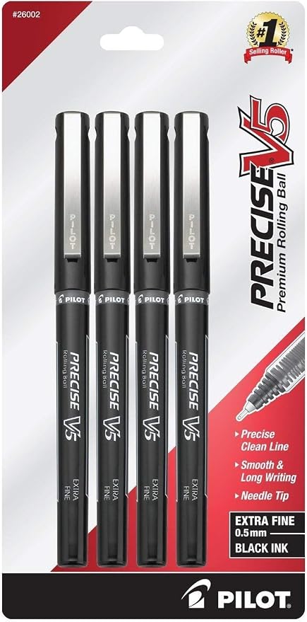 Pilot Precise V5 Stick Liquid Ink Rolling Ball Stick Pens, Extra Fine Point by PilotCorporationofAmerica