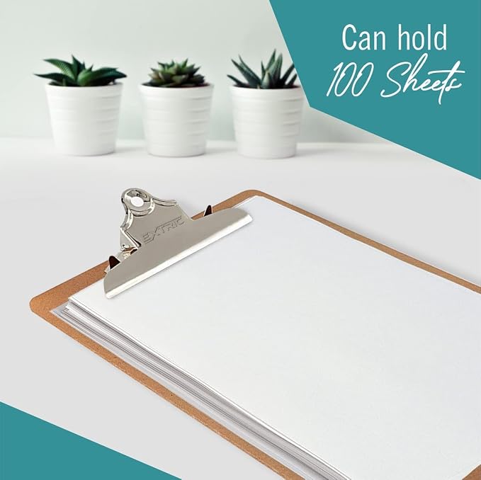 6 Clipboards Standard A4 Letter Size, 9x12.5 inch Wooden Clipboard - Image 3