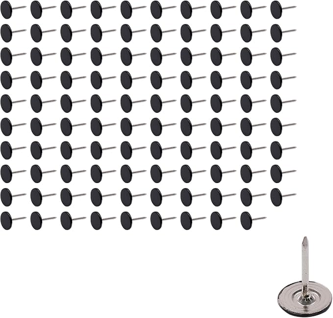 100Pcs Flat Head Upholstery Tacks Home Furniture Decor Tack Upholstery Nails by SSYDIEN