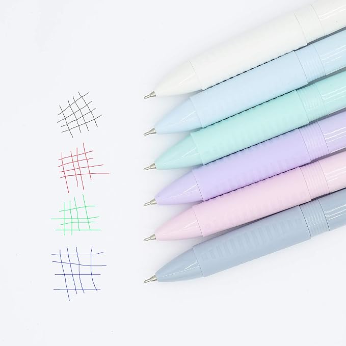 COLNK Multicolor Ballpoint Pen 0.5, 4-in-1 Colored Pens Fine Point, Ballpoint - Image 3