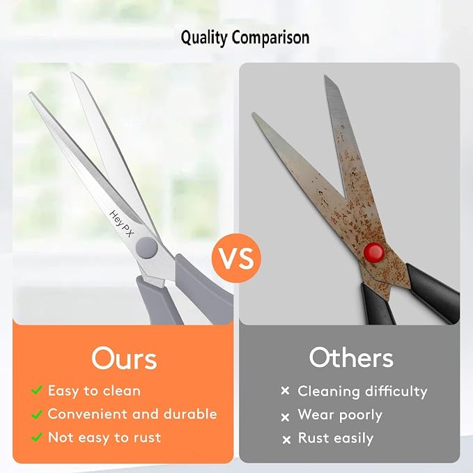 3-Pack 8.5" Ultra Sharp Stainless Steel Scissors - Image 6
