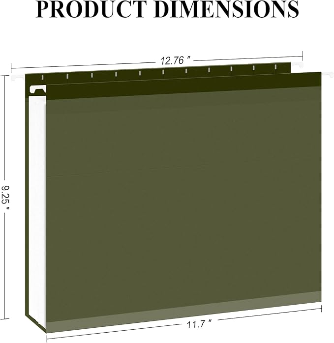 ViVin Hanging File Folders, 1/5-Cut Adjustable Tabs - Image 2