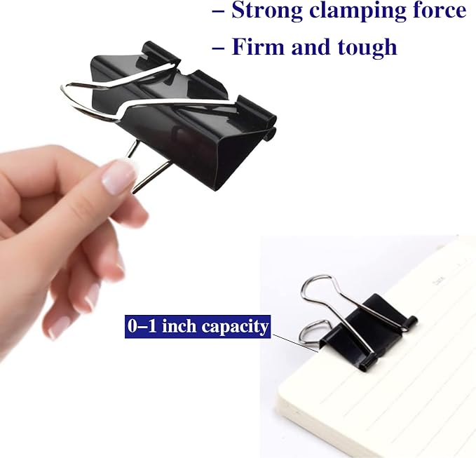 Large Binder Clips 2 Inch, Extra Large Binder Clips Big Paper Clamps Giant Clips - Image 3