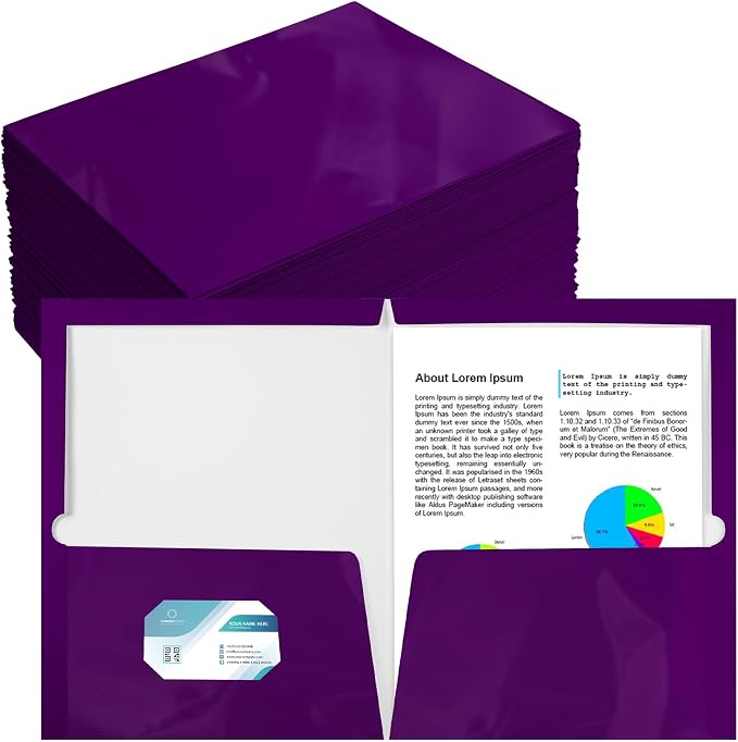 Yeaqee 100 Pack Folders Bulk by Yeaqee