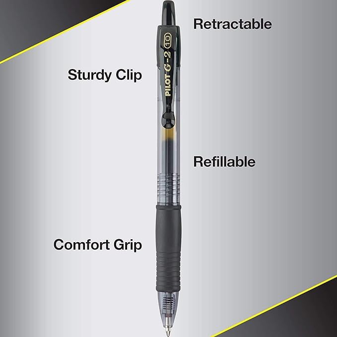 Pilot G2 Premium Retractable Gel-Ink Rolling Ball Pens, Bold Point, 1.0 Gel Pens - Image 2