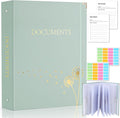 XKDOUS Document Organizer with Gold-Foiled Hardcover, 9 Pockets & Labels 3 Ring by XKDOUS